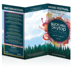 Buck Hill Skytop Music Festival - Marketing - Trifold Design - Print Advertising